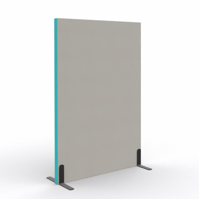 Ścianka podłogowa Softwork Ekran akustyczny tapicerowany 1300 x 850 x 55 mm, bez podstawy, Tkanina Step Szary i laguna