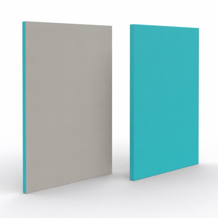 Główna galeria - Ścianka podłogowa Softwork Ekran akustyczny tapicerowany 1300 x 850 x 55 mm, bez podstawy, Tkanina Step Szary i laguna (2)