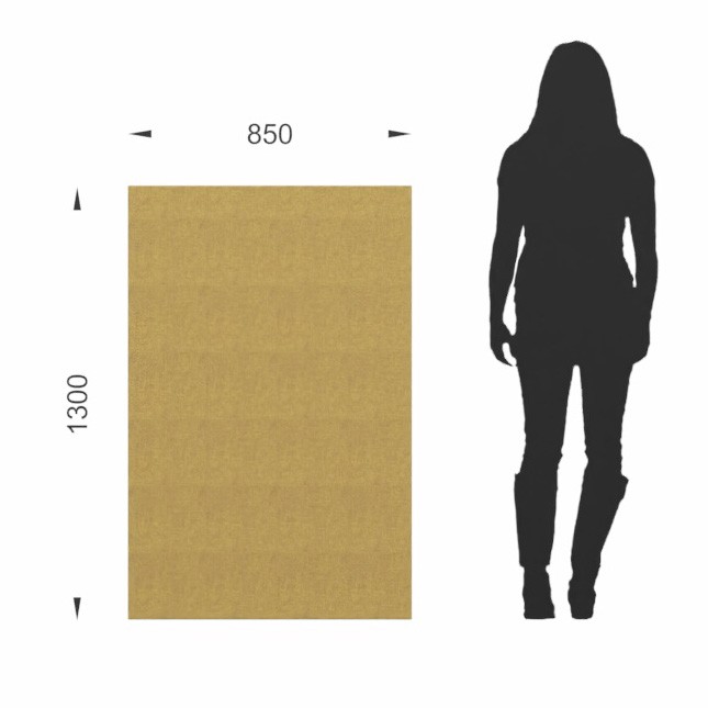 Główna galeria - Ścianka podłogowa Softwork Ekran akustyczny tapicerowany 1300 x 850 x 55 mm, bez podstawy, Tkanina Step / Step melange ochra i ciemnozielony (4)