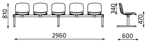 Główna galeria - Krzesło do poczekalni ISO 5 (2)
