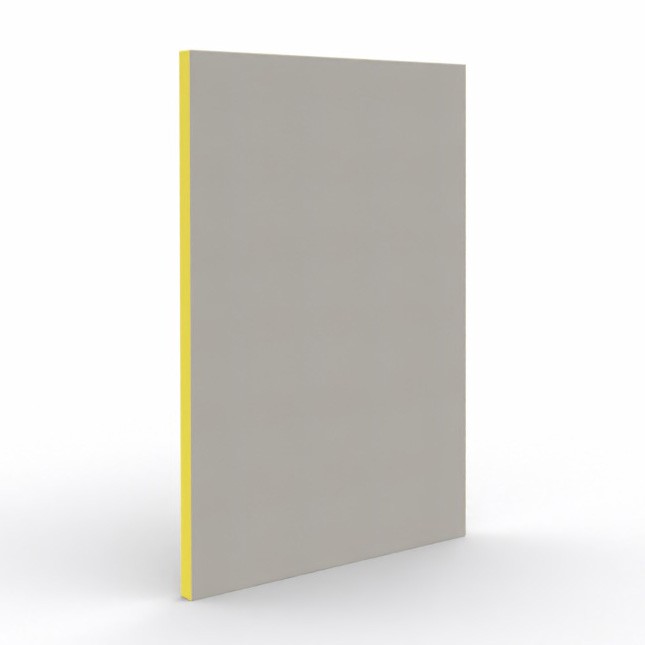 Główna galeria - Ścianka podłogowa Softwork Ekran akustyczny tapicerowany 1300 x 850 x 55 mm, bez podstawy, Tkanina Step Cytrynowy i szary (4)