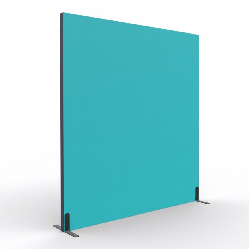 Główna galeria - Ścianka podłogowa Softwork Ekran akustyczny tapicerowany 1800 x 1650 x 55 mm, bez podstawy, Tkanina Step / Step melange granatowy i laguna (2)