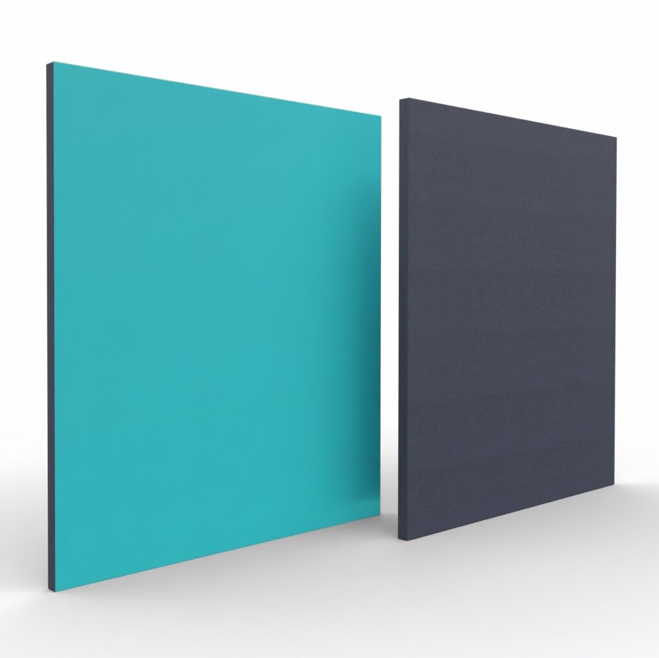 Główna galeria - Ścianka podłogowa Softwork Ekran akustyczny tapicerowany 1800 x 1650 x 55 mm, bez podstawy, Tkanina Step / Step melange granatowy i laguna (3)