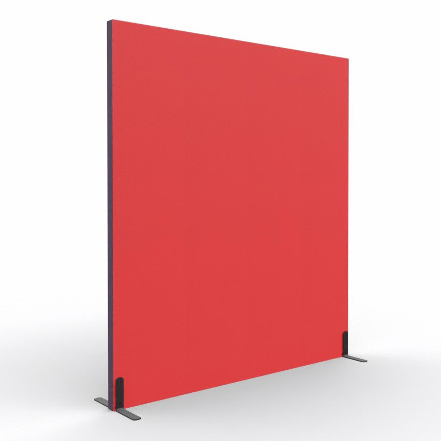 Główna galeria - Ścianka podłogowa Softwork Ekran akustyczny tapicerowany 1800 x 1600 x 55 mm, bez podstawy, Tkanina Step czerwona szminka i śliwka (4)