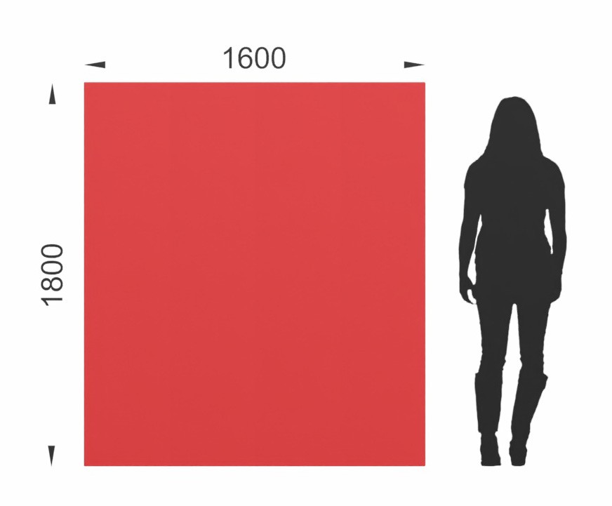 Główna galeria - Ścianka podłogowa Softwork Ekran akustyczny tapicerowany 1800 x 1600 x 55 mm, bez podstawy, Tkanina Step czerwona szminka i śliwka (5)
