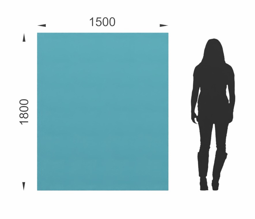 Główna galeria - Ścianka podłogowa Softwork Ekran akustyczny tapicerowany 1800 x 1500 x 55 mm, bez podstawy, Tkanina Step niebieski (2)