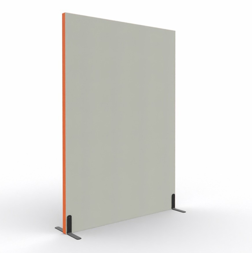 Główna galeria - Ścianka podłogowa Softwork Ekran akustyczny tapicerowany 1800 x 1250 x 55 mm, bez podstawy, Tkanina Step popielaty i pomarańczowy (2)