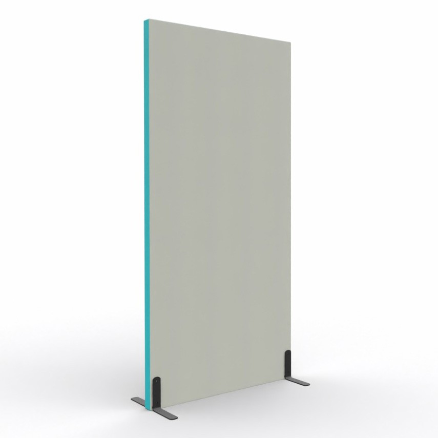 Ścianka podłogowa Softwork Ekran akustyczny tapicerowany 1800 x 850 x 55 mm, bez podstawy, Tkanina Step laguna i popielaty