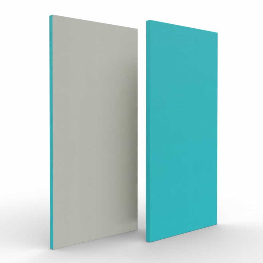 Główna galeria - Ścianka podłogowa Softwork Ekran akustyczny tapicerowany 1800 x 850 x 55 mm, bez podstawy, Tkanina Step laguna i popielaty (2)