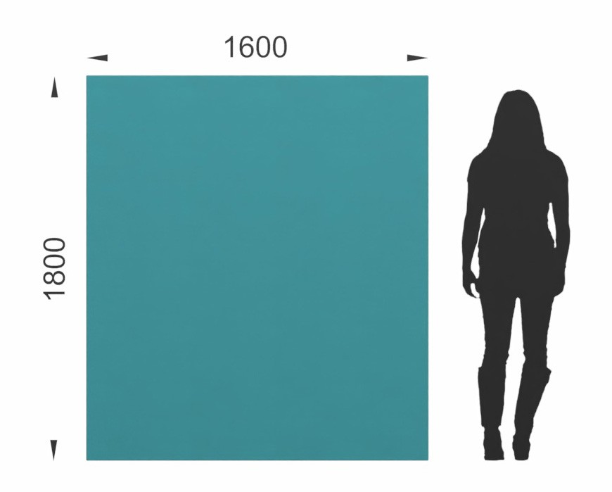 Główna galeria - Ścianka podłogowa Softwork Ekran akustyczny tapicerowany 1800 x 1600 x 55 mm, bez podstawy, Tkanina Step granat i turkus (3)