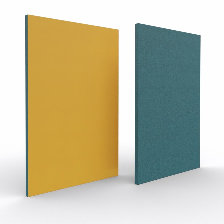 Główna galeria - Ścianka podłogowa Softwork Ekran akustyczny tapicerowany 1800 x 1600 x 55 mm, bez podstawy, Tkanina Step ochra żółta i turkus (2)