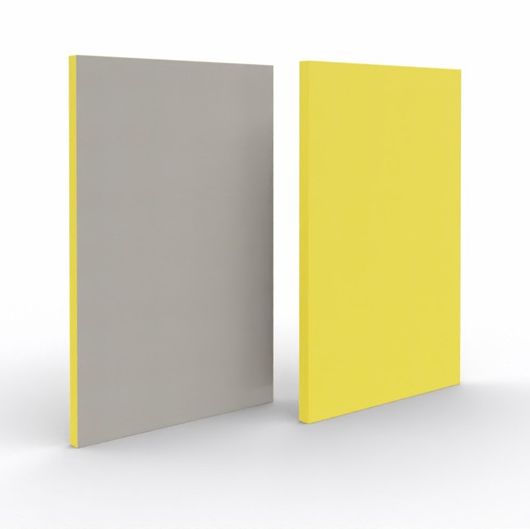 Główna galeria - Ścianka podłogowa Softwork Ekran akustyczny tapicerowany 1300 x 850 x 55 mm, bez podstawy, Tkanina Step Cytrynowy i szary (14)