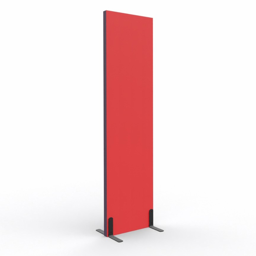Ścianka podłogowa Softwork Ekran akustyczny tapicerowany 1800 x 450 x 55 mm, bez podstawy, Tkanina Step czerwona szminka i śliwka