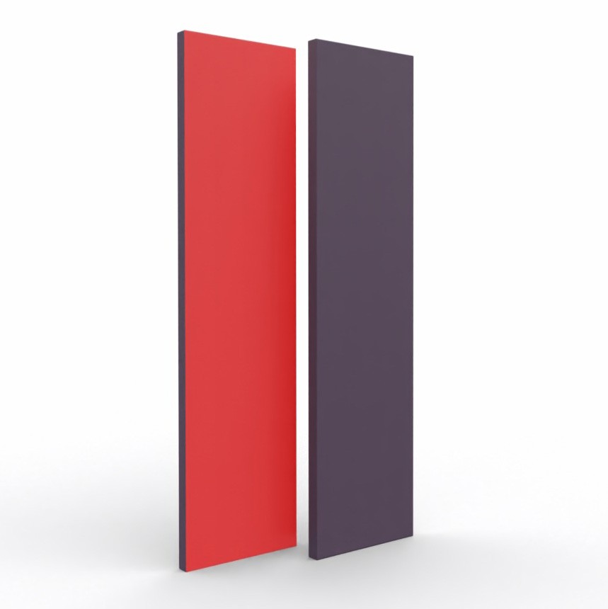 Główna galeria - Ścianka podłogowa Softwork Ekran akustyczny tapicerowany 1800 x 450 x 55 mm, bez podstawy, Tkanina Step czerwona szminka i śliwka (2)