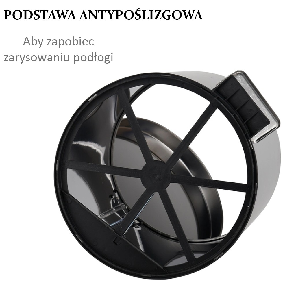 Główna galeria - Kosz na śmieci z cichym domykiem PureStyle 20L okrągły z pedałem STAL SZCZOTKOWANA (7)