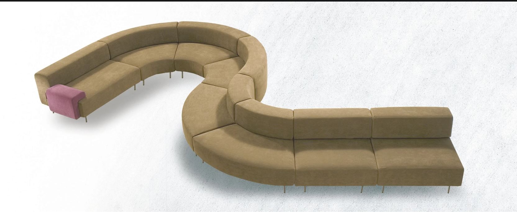 Główna galeria - Sofa modułowa Millecento - moduł Łuk wklęsły (2)