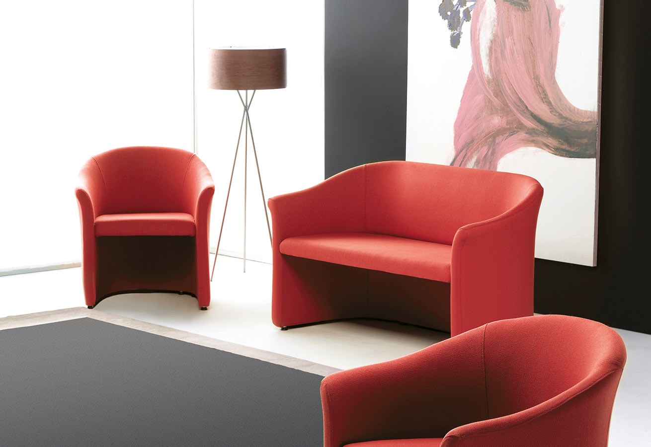 Główna galeria - Fotel ARCA firmy SOKOA - Made in France - Czerwony (6)