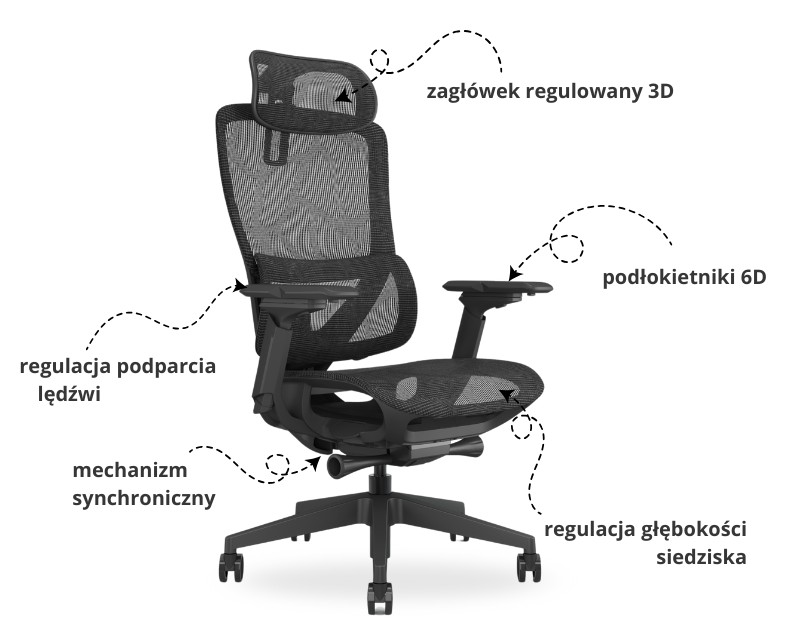 Główna galeria - Ergonomiczny fotel obrotowy Aero (9)