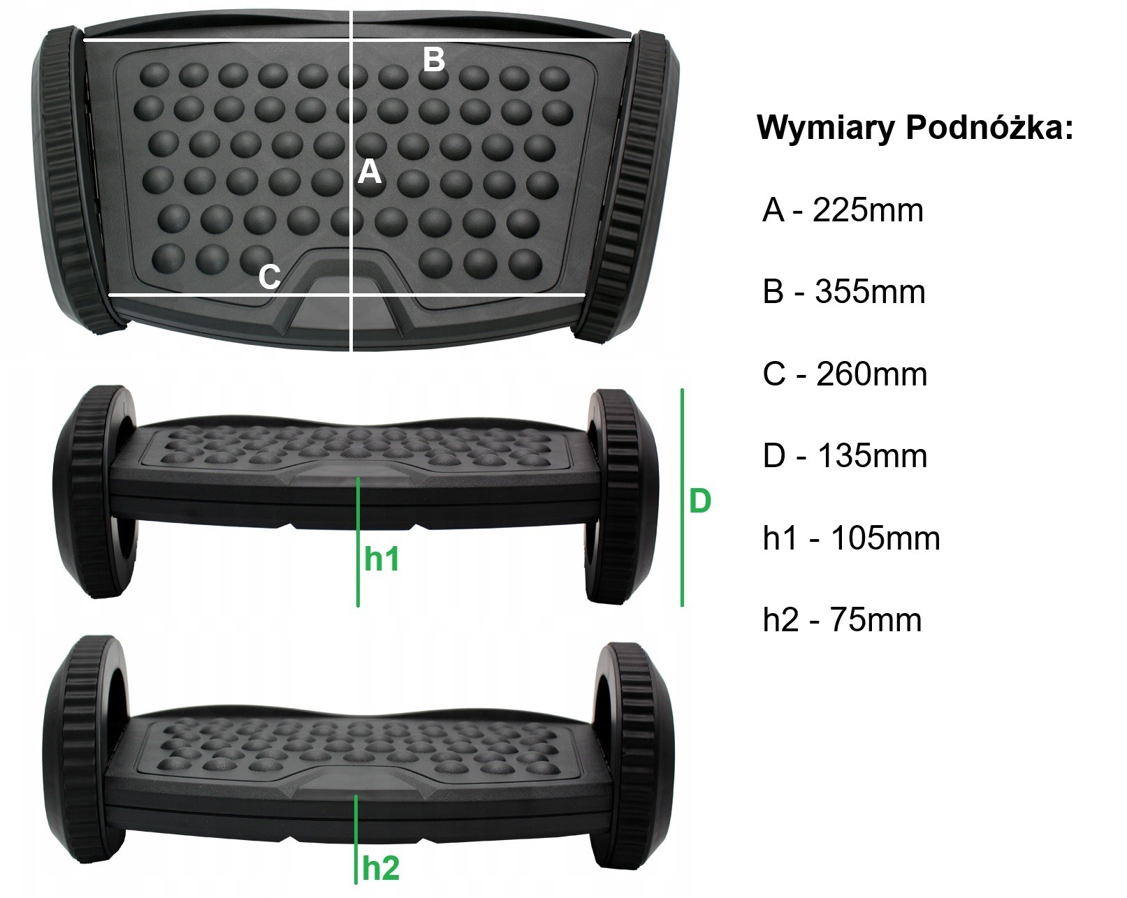 Główna galeria - Ergonomiczny regulowany podnóżek ErgoStep FLY (2)