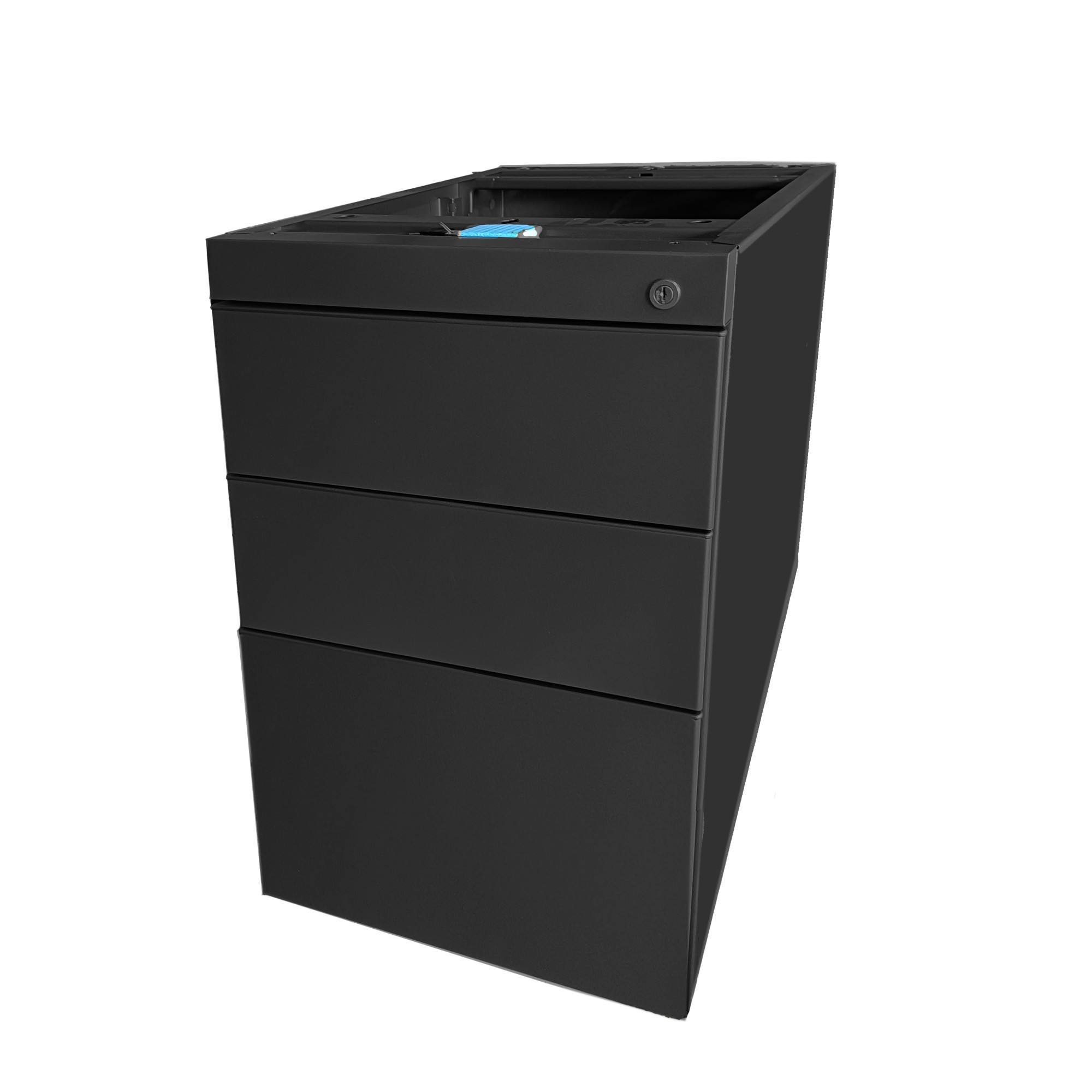 Główna galeria - Kontenerek biurowy stacjonarny duży metalowy Klea 336 czarny (6)