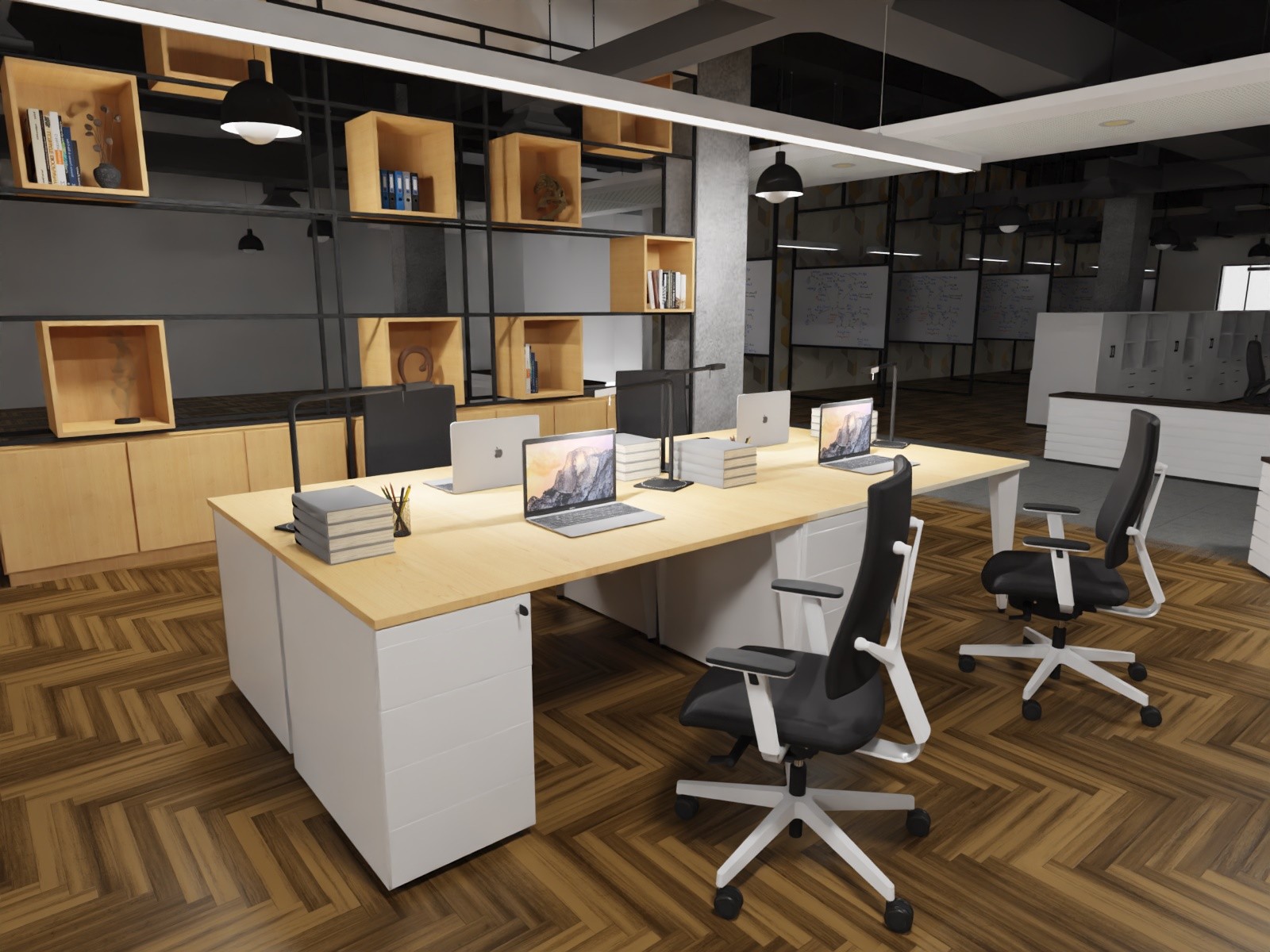 Główna galeria - Kontenerek biurowy stacjonarny duży metalowy Klea 336 piaskowy (3)