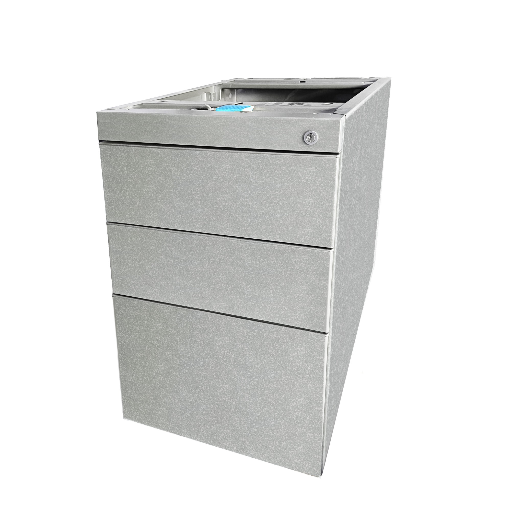 Główna galeria - Kontenerek biurowy stacjonarny duży metalowy Klea 336 szary z brokatem (5)