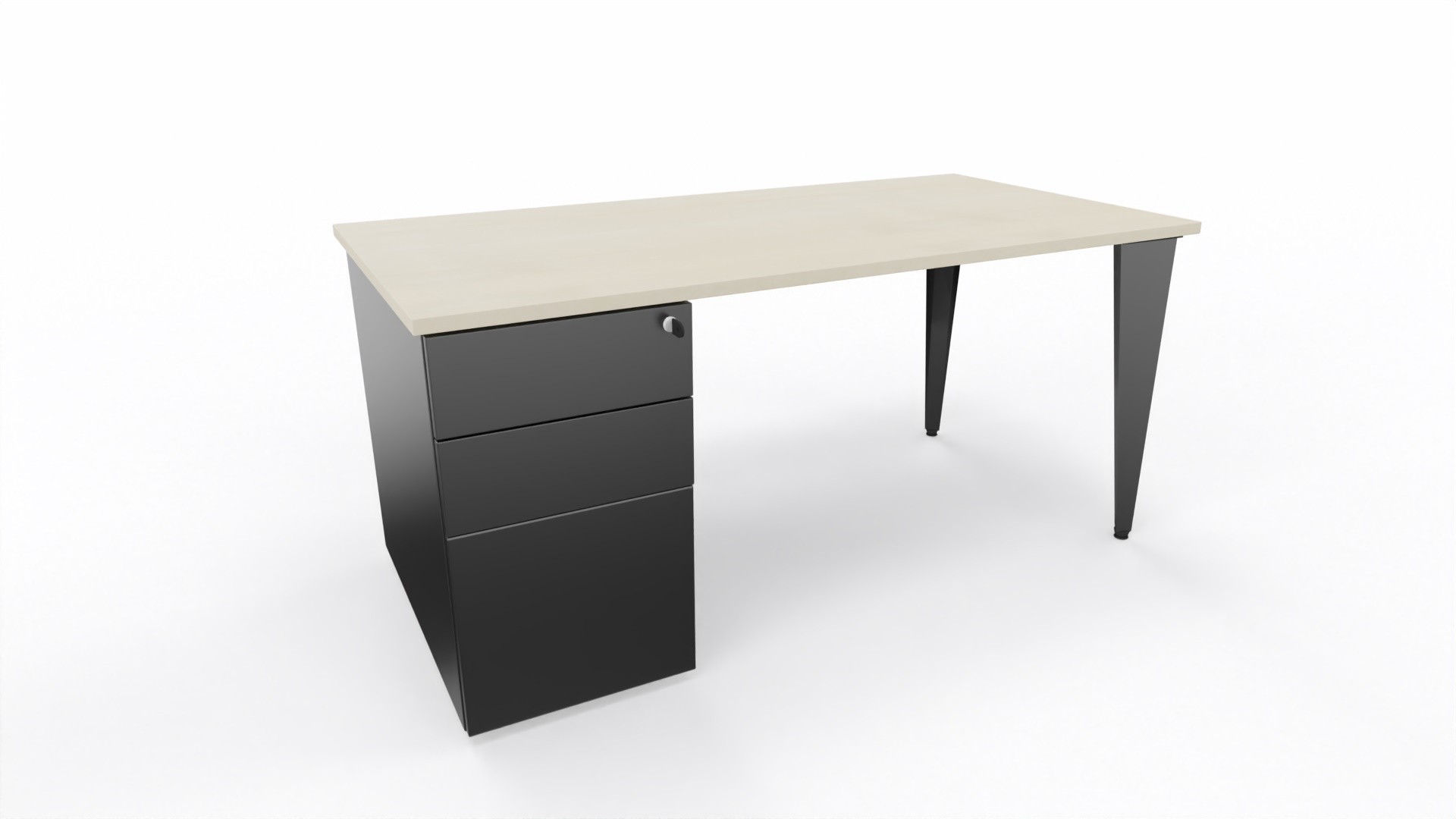 Główna galeria - Kontenerek biurowy stacjonarny duży metalowy Klea 336 ciemnoszary (6)