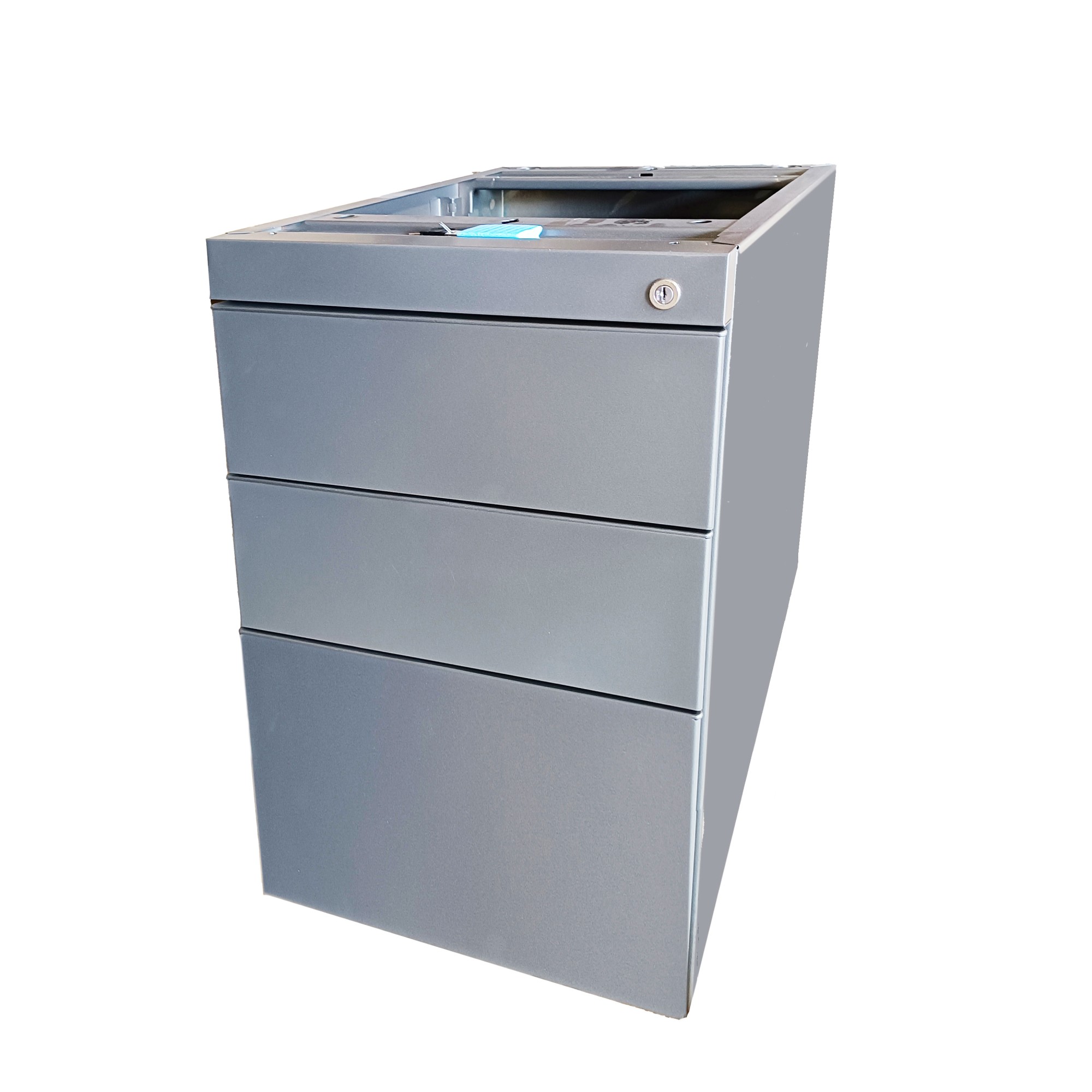 Główna galeria - Kontenerek biurowy stacjonarny duży metalowy Klea 336 srebrny (4)