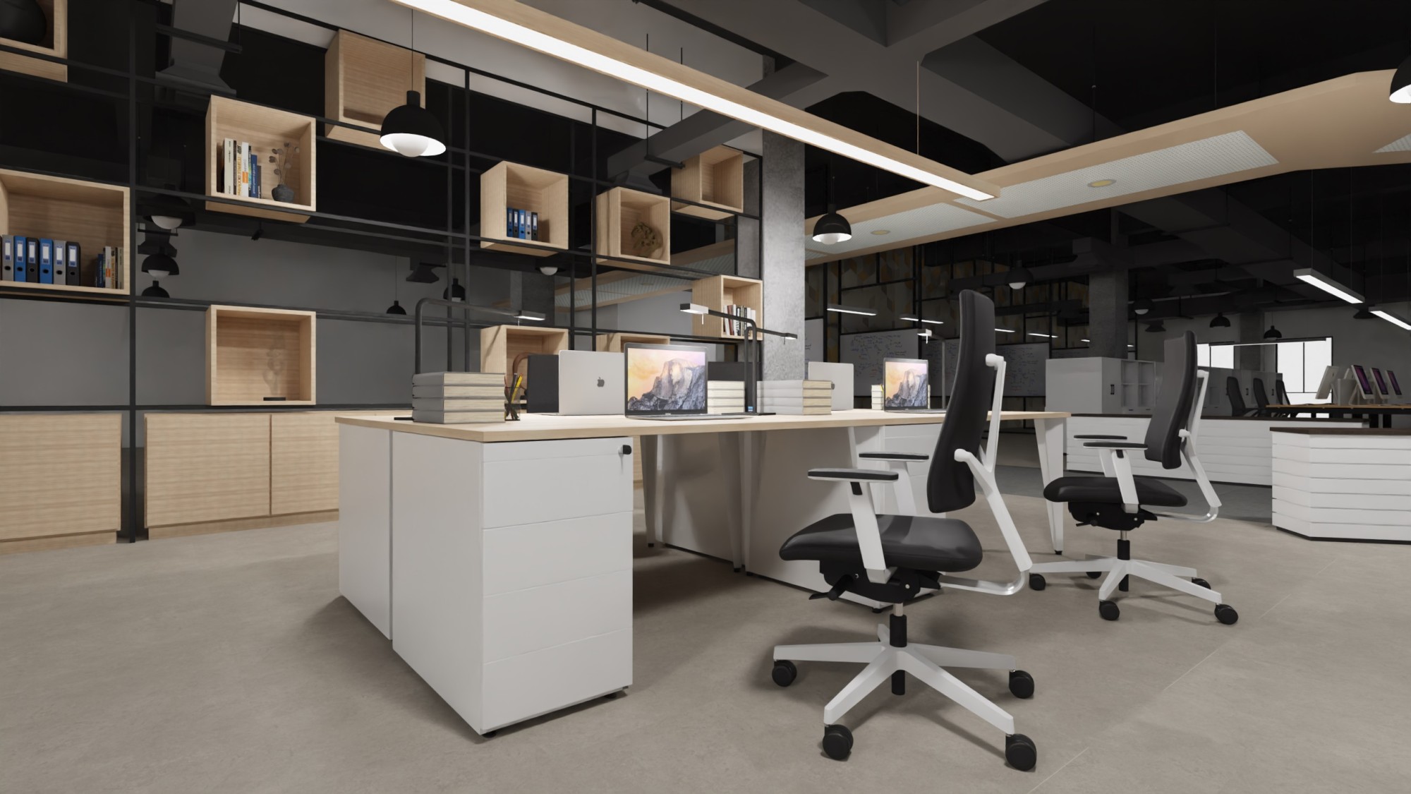 Główna galeria - Kontenerek biurowy stacjonarny duży metalowy Klea 3333 biały (5)