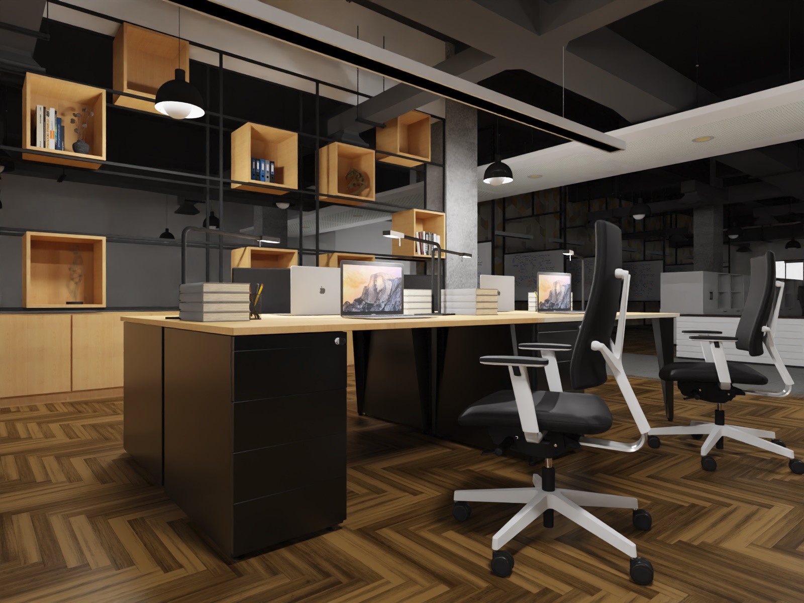 Główna galeria - Kontenerek biurowy stacjonarny duży metalowy Klea 3333 czarny (3)