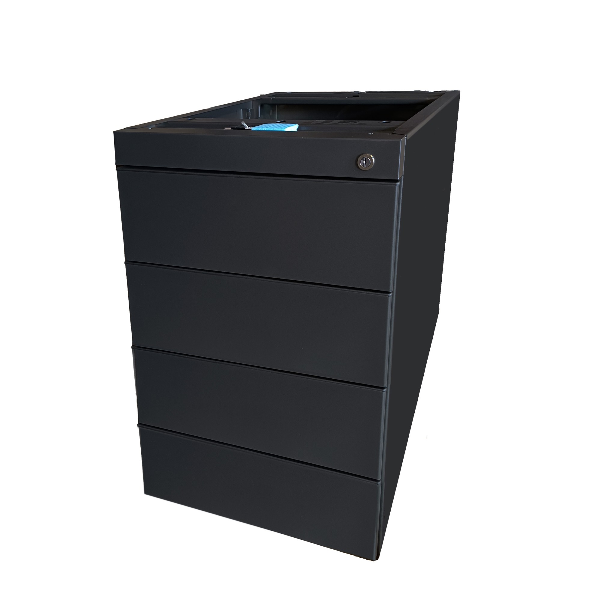 Główna galeria - Kontenerek biurowy stacjonarny duży metalowy Klea 3333 czarny (5)