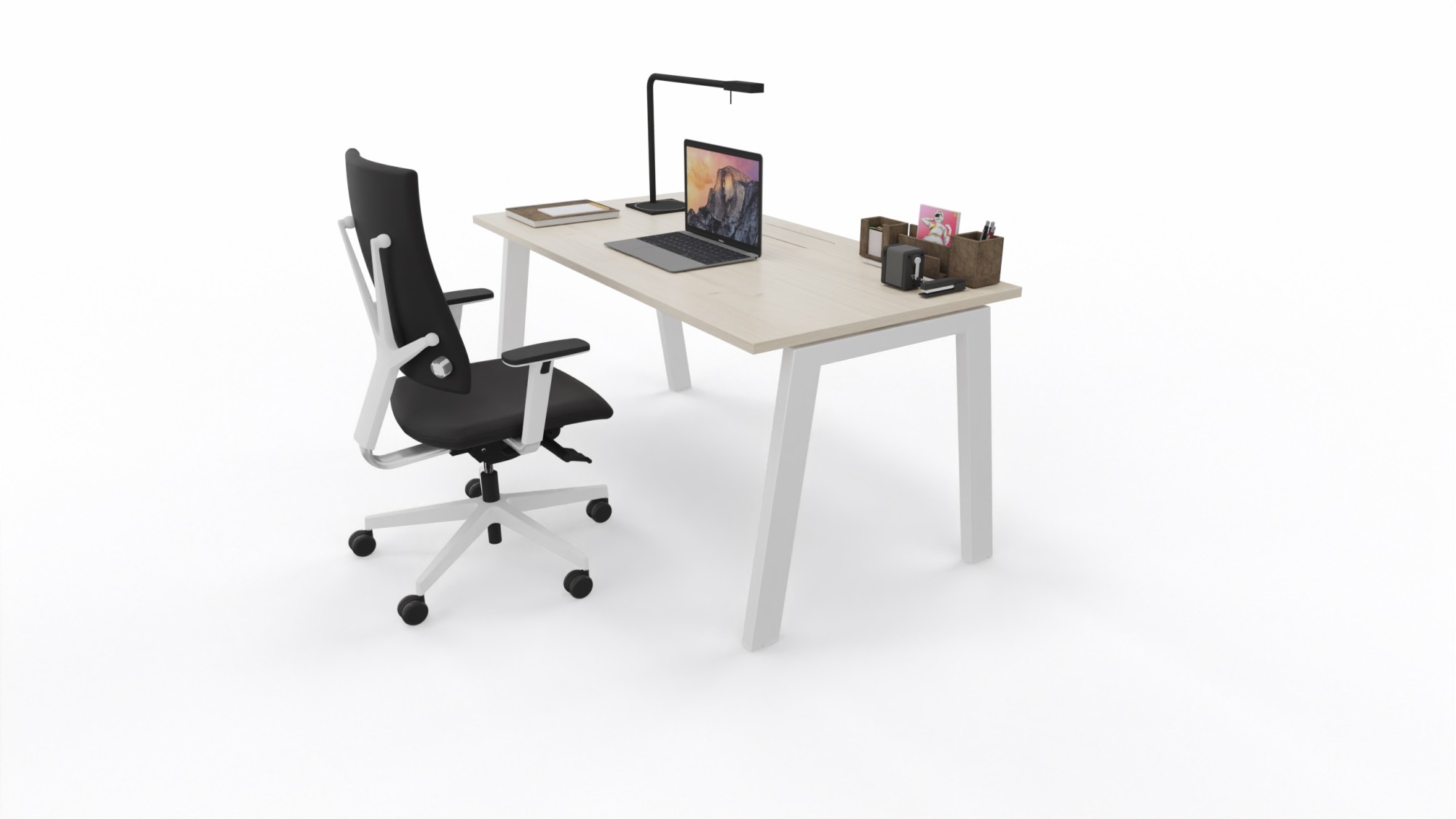 Główna galeria - Biurko Conecto 1600x800 firmy Majencia-Nowy Styl, Modrzew biały (2)