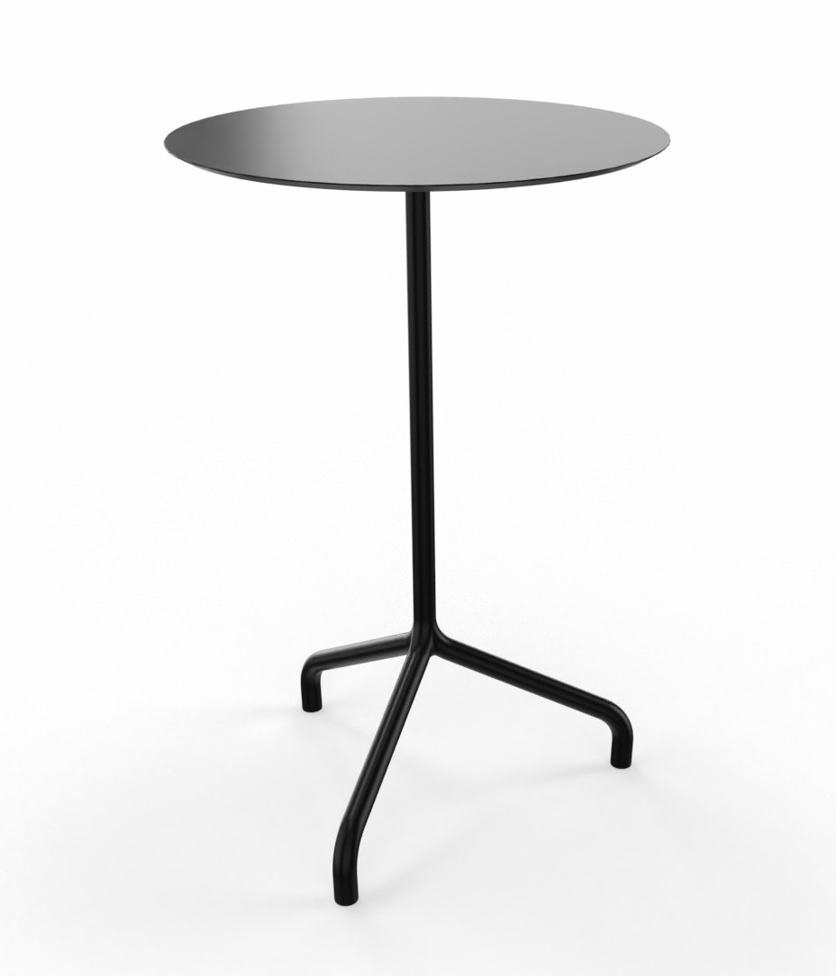 Okrągły stół barowy Ribaltino Włoskiej marki URBANTIME do ogródków restauracyjnych wysoki 1065 mm