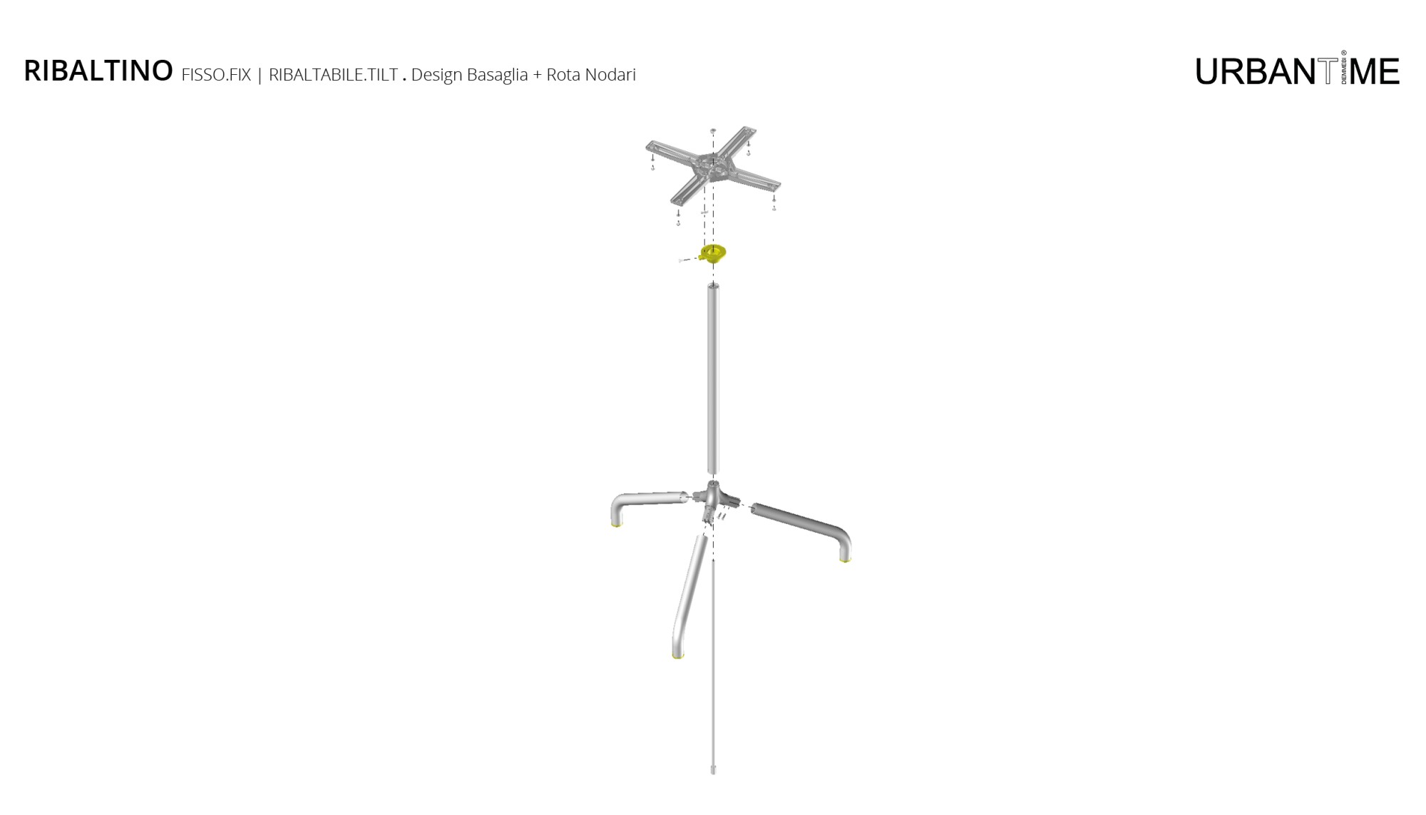 Główna galeria - Kwadratowy stół barowy Ribaltino Włoskiej marki URBANTIME do ogródków restauracyjnych wysoki 1065 mm (6)