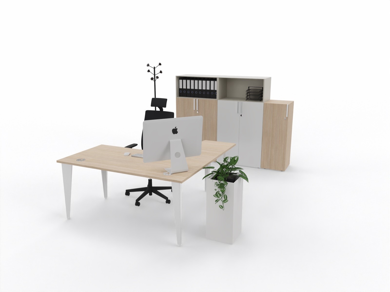 Szafka biurowa Story z drzwiami uchylnymi wersja lewa firmy MAJENCIA - Nowy STYL