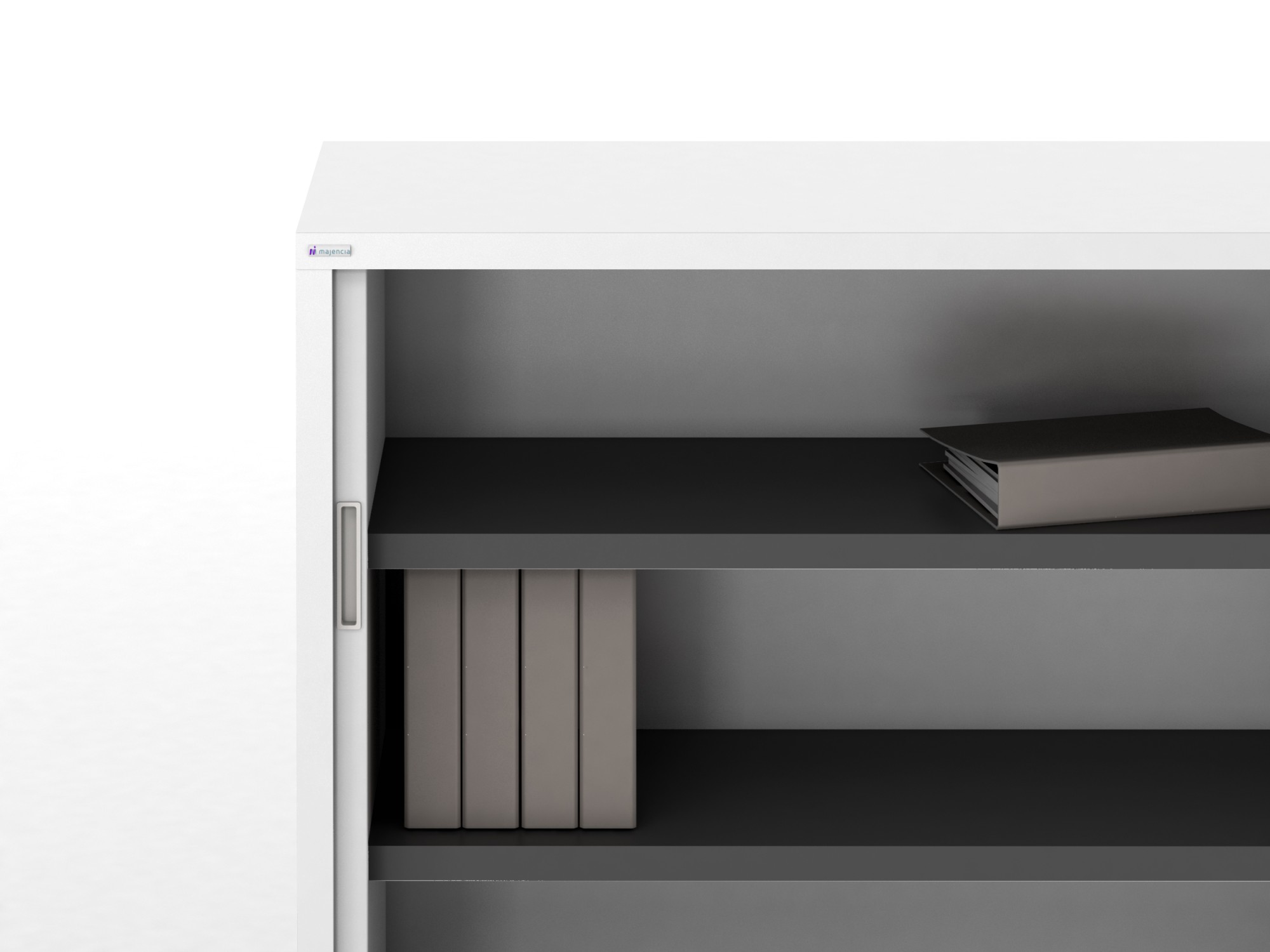 Szafa metalowa żaluzjowa firmy Majencia-Nowy Styl Basycs 1020x1200 mm - Kolor Srebrny + Jabłoń