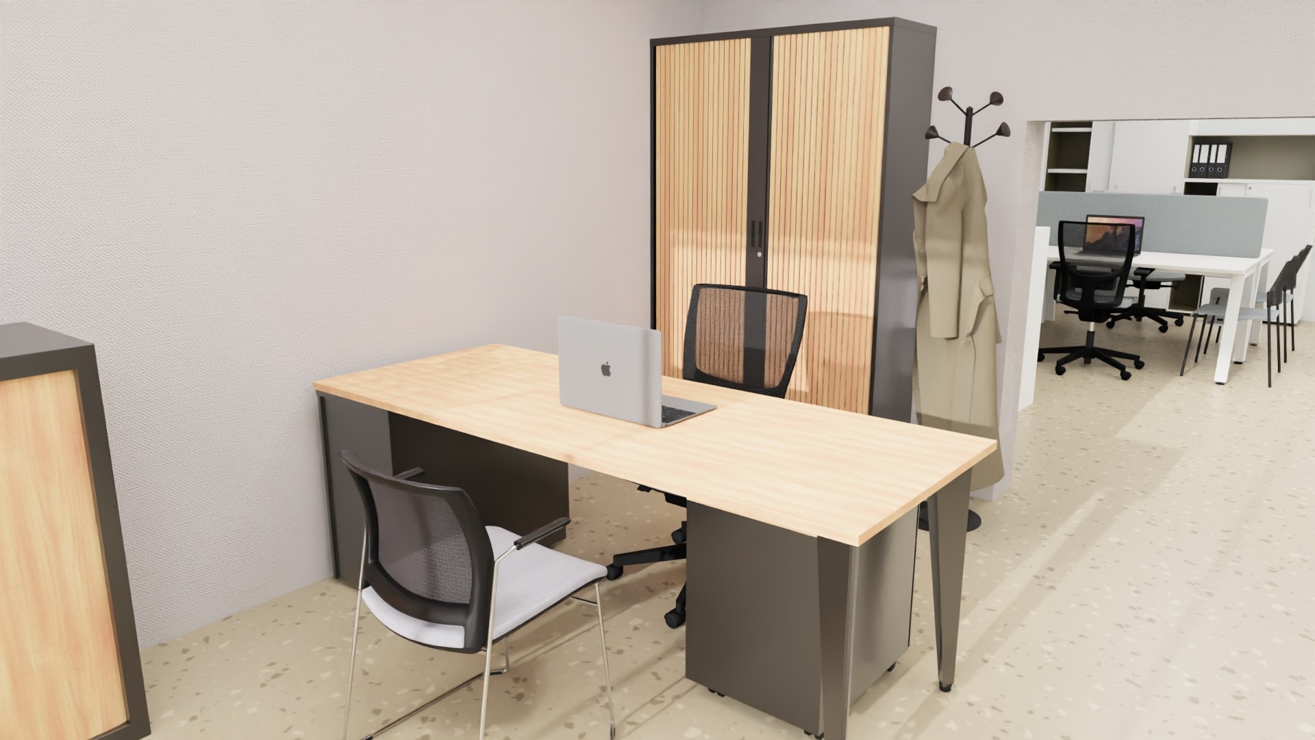 Główna galeria - Szafa metalowa żaluzjowa firmy Majencia-Nowy Styl Basycs 1980x1000 mm - Kolor Srebrny + Szary (5)