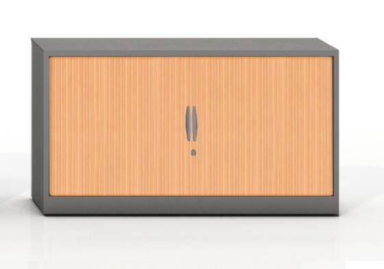 Szafa metalowa żaluzjowa Filea 700x1000 mm - Kolor Ciemnoszary + Jabłoń