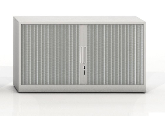 Szafa metalowa żaluzjowa Basycs 700x1000 mm - Kolor Szary + Aluminium