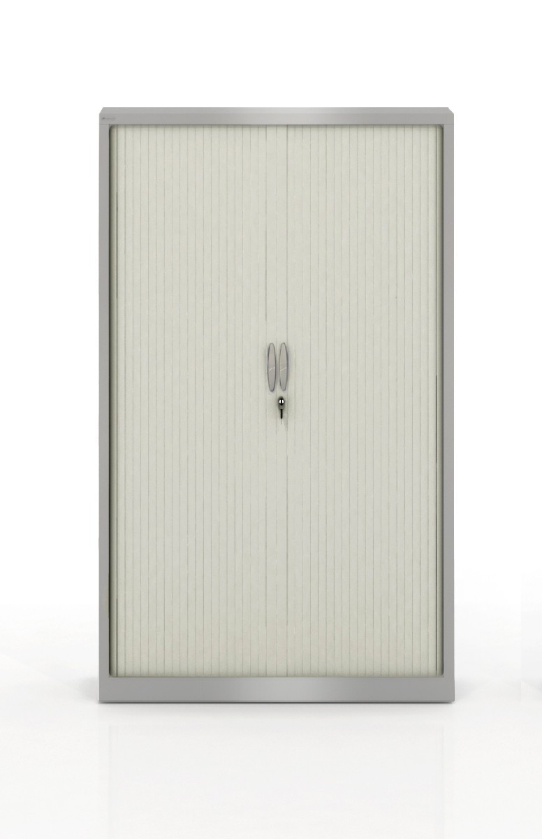 Szafa metalowa żaluzjowa firmy Majencia-Nowy Styl Filea 1980x1200 mm - Kolor Srebrny + Szarobrązowy