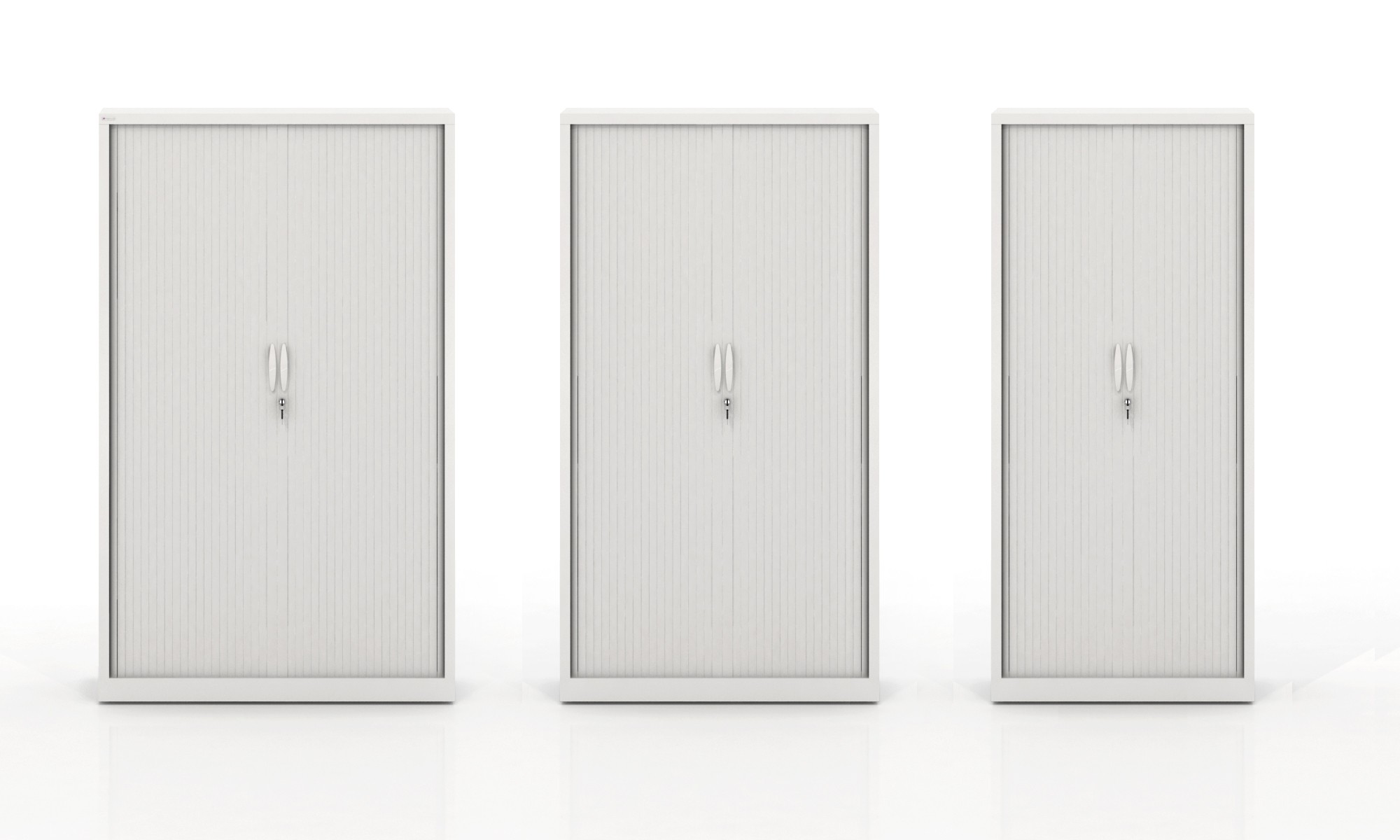 Główna galeria - Szafa metalowa żaluzjowa firmy Majencia-Nowy Styl Filea 1980x600 mm - Kolor Srebrny + Jabłoń (2)