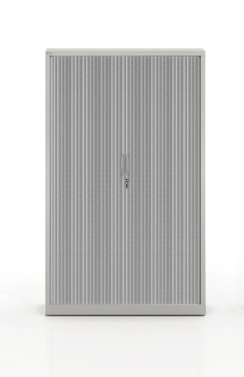 Szafa metalowa żaluzjowa firmy Majencia-Nowy Styl Filea 1980x1200 mm - Kolor Szary + Aluminium