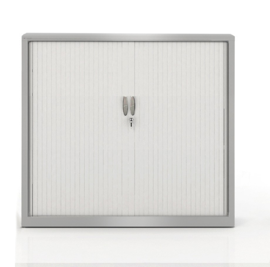 Szafa metalowa żaluzjowa firmy Majencia-Nowy Styl Filea 1020x1000 mm - Kolor Srebrny + Szary