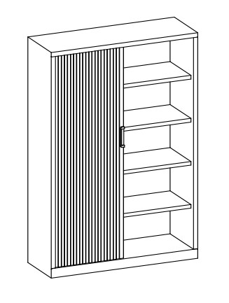 Główna galeria - Szafa metalowa żaluzjowa firmy Majencia-Nowy Styl Ecozen 1980x1000 mm - Kolor Biały (9)