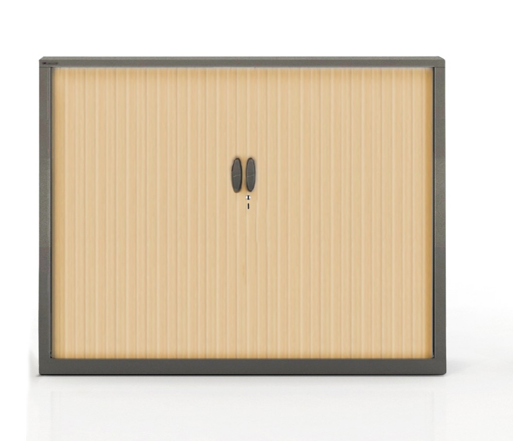 Główna galeria - Szafa metalowa żaluzjowa firmy Majencia-Nowy Styl Ecozen 1020x1200 mm - Kolor Ciemnoszary + Klon jasny (2)