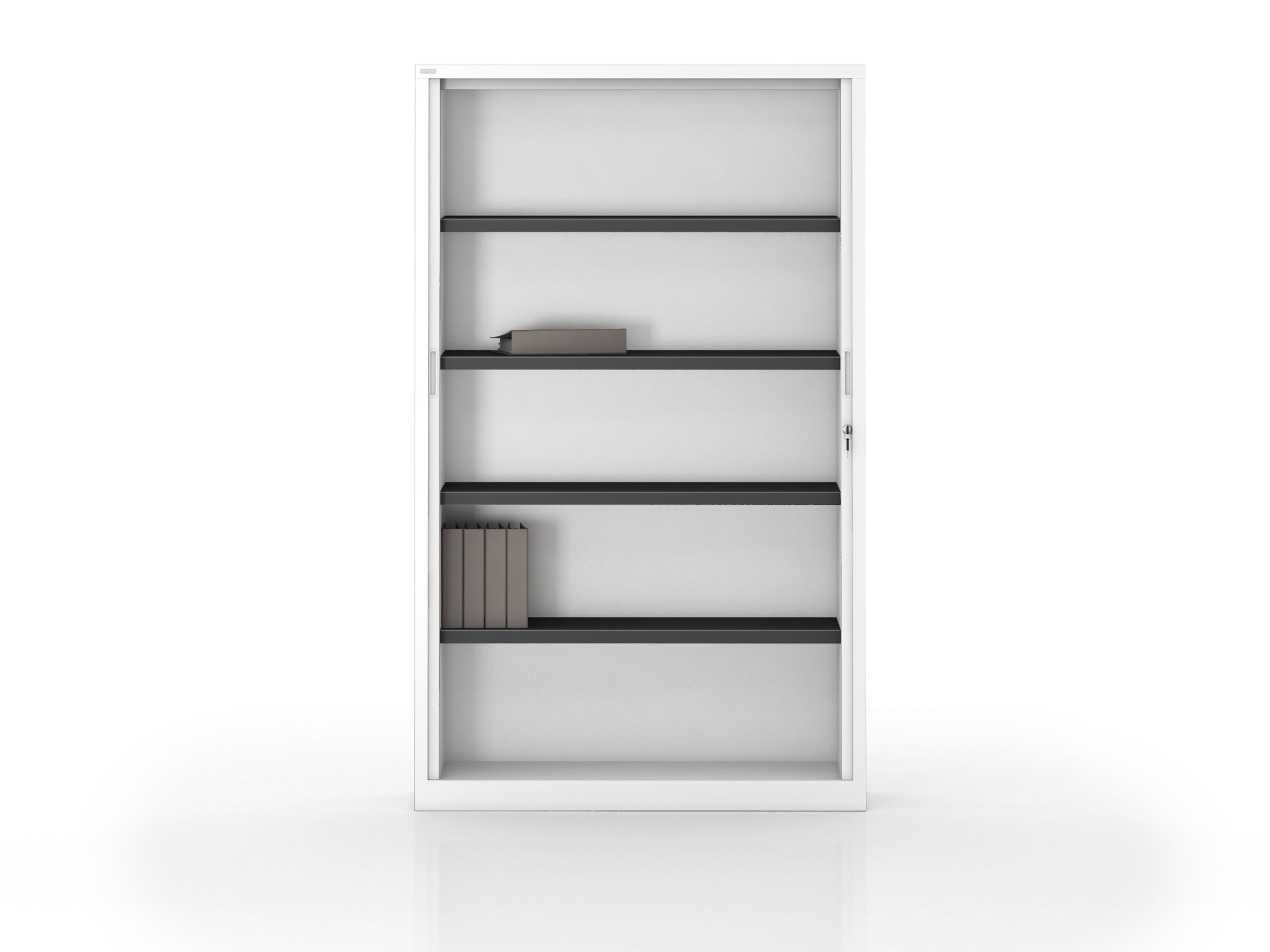 Szafa metalowa żaluzjowa firmy Majencia-Nowy Styl Ecozen 1020x1200 mm - Kolor Biały + Dąb