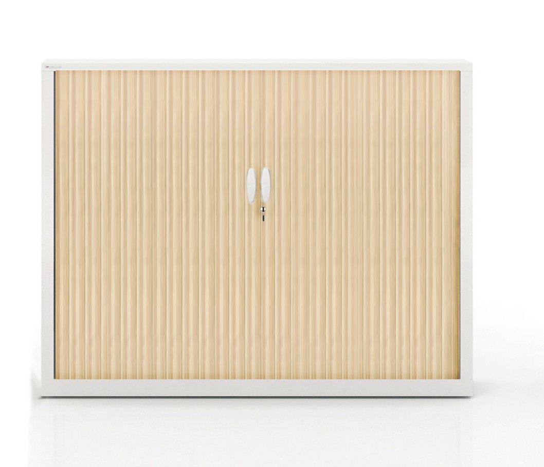Główna galeria - Szafa metalowa żaluzjowa firmy Majencia-Nowy Styl Ecozen 1020x1200 mm - Kolor Biały + Dąb (2)