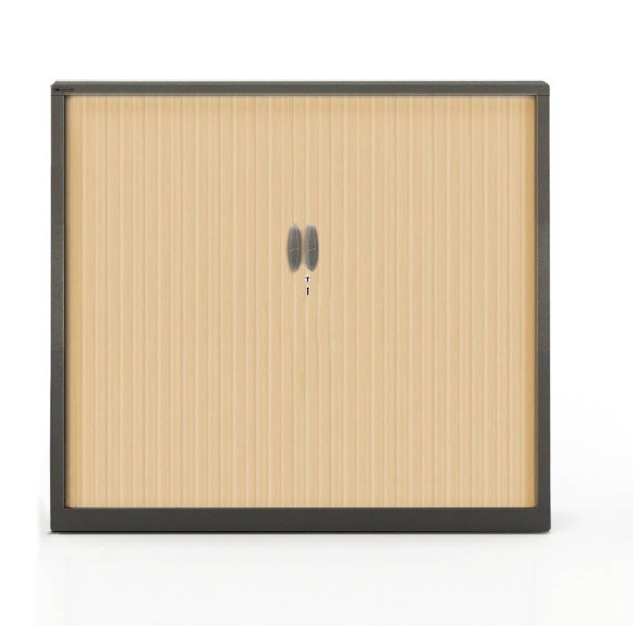 Główna galeria - Szafa metalowa żaluzjowa firmy Majencia-Nowy Styl Ecozen 1020x800 mm - Ciemnoszary + Klon jasny (2)