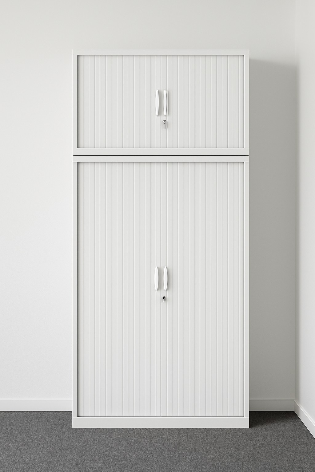 Główna galeria - Szafa - nadstawka - metalowa żaluzjowa firmy Majencia-Nowy Styl Filea 500x1000 mm - Kolor Biały (2)