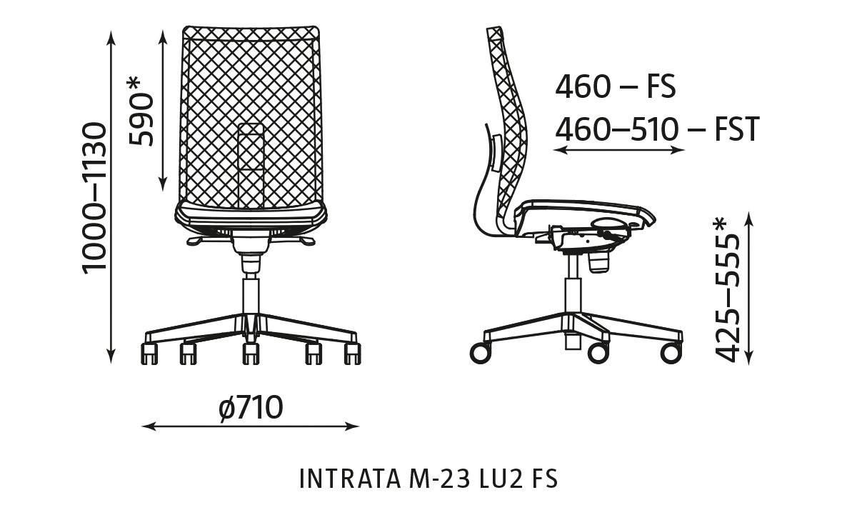 Główna galeria - Fotel obrotowy INTRATA M-23 LU2-BL FS (2)